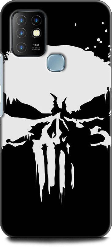 WallCraft Back Cover for Infinix Hot 10 PUNISHER, SKULL, MONSTER, ANGRY SKULL, HORRAR  (Multicolor, Dual Protection, Pack of: 1)