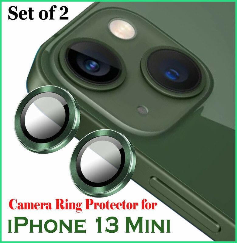 Ychroze Back Camera Lens Ring Guard Protector for APPLE iPhone 13 Mini (Green Color)  (Pack of: 1)