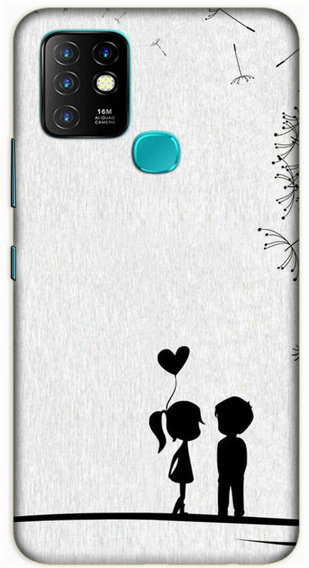 iprinto Back Cover for Infinix Hot 10 I Love You Back Cover  (White, Hard Case, Pack of: 1)
