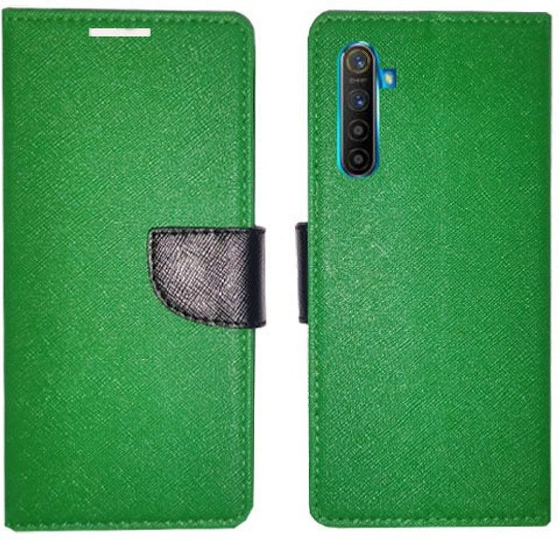 AD Enterprises Flip Cover for Realme X2  (Green, Magnetic Case, Pack of: 1)