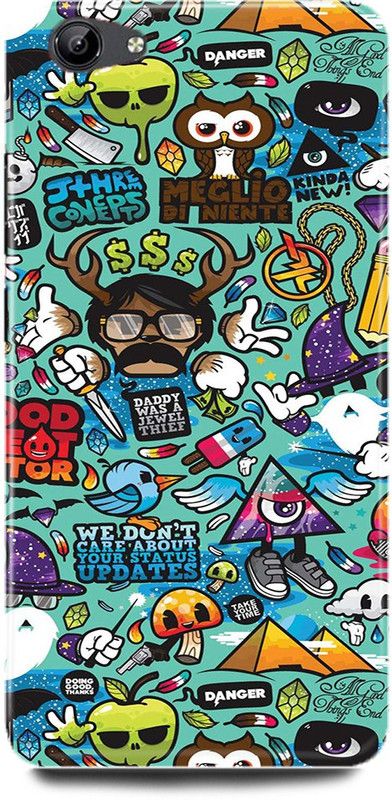 DIKRO Back Cover for vivo Y55S, 1610, CARY, LOGOS, DESIGN, ART, ABSTRACT, ART  (Multicolor, Hard Case, Pack of: 1)