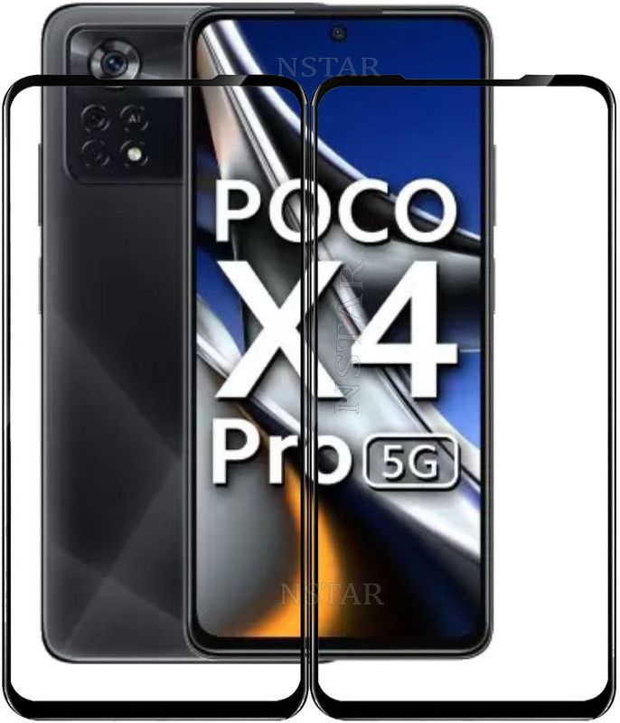 NSTAR Edge To Edge Tempered Glass for POCO X4 PRO 5G  (Pack of 2)