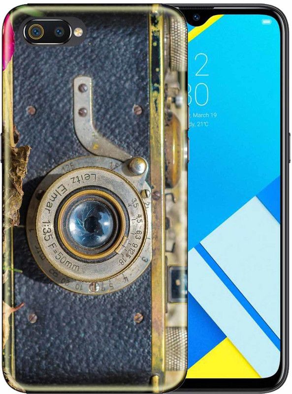 Snazzy Back Cover for realme c2  (Gold, Grip Case, Silicon, Pack of: 1)