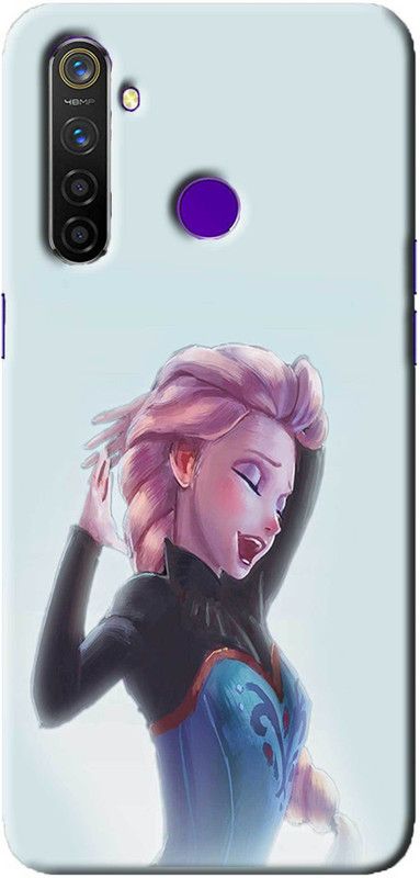 NDCOM Back Cover for Oppo Realme 5s Frozen Girl Printed  (Multicolor, Hard Case, Pack of: 1)