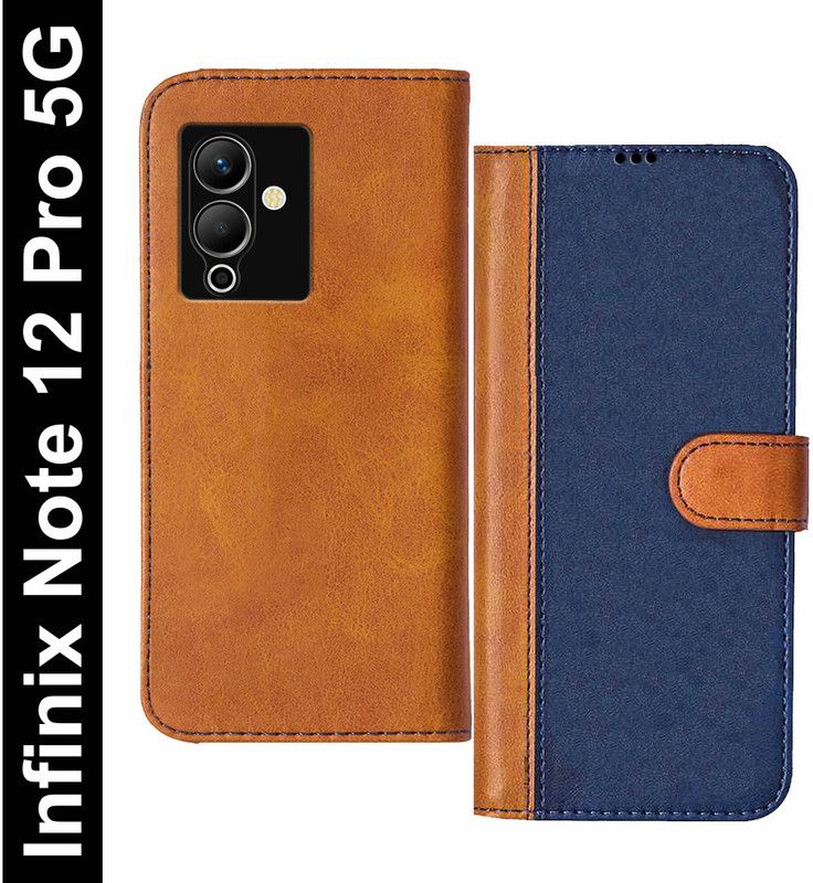 Flipkart SmartBuy Back Cover for Infinix Note 12 Pro 5G  (Blue, Brown, Dual Protection, Pack of: 1)