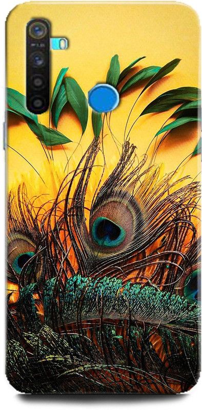 Afterglow Back Cover for Realme 5i MOR PANKH, KRISHNA JI, KANHA, PEACOCK FEATHER, FEATHER  (Multicolor, Shock Proof, Pack of: 1)