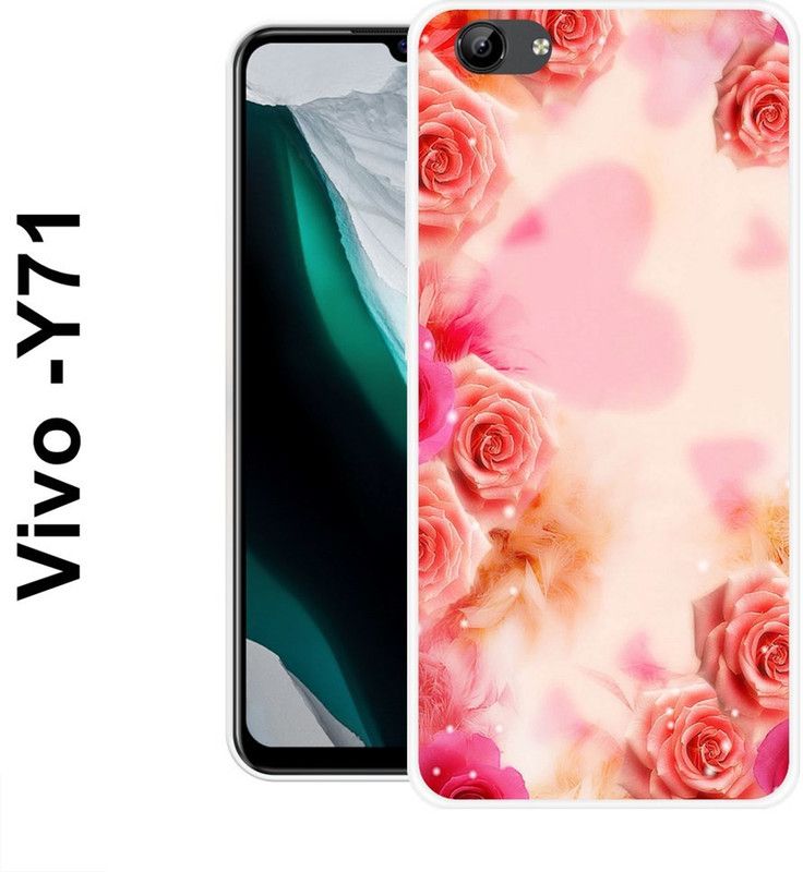 SHIVKUDI Back Cover for Vivo Y71, Vivo Y71i  (Pink, Beige, Silicon)