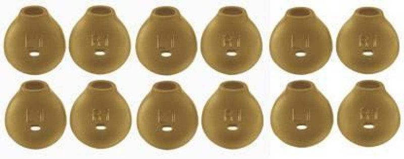 qweezer golden In The Ear Earbuds 12pcs 6pair Earcover In The Ear In The Ear Headphone Cushion  (Pack of 6, Gold)