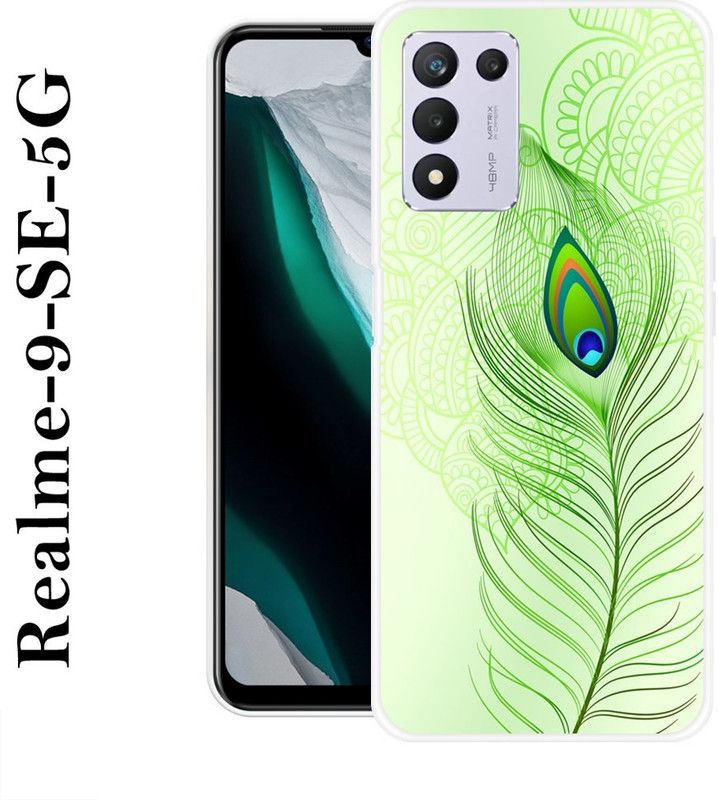 INDIALAND Back Cover for Realme 9 SE 5G  (Green, Grip Case, Silicon)