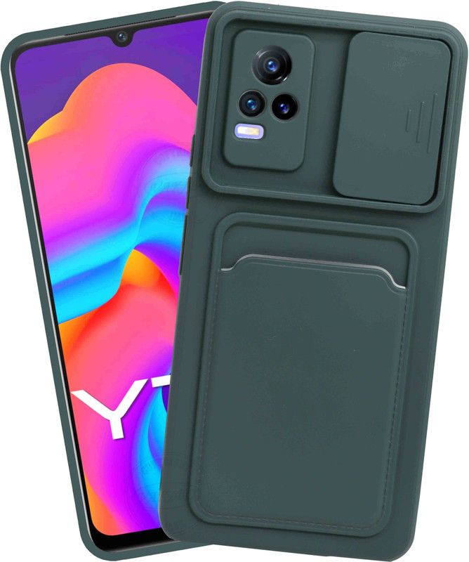 VAKIBO Back Cover for Vivo Y73  (Green, Grip Case, Pack of: 1)