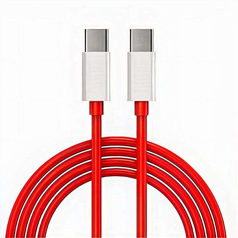 Kpdp USB Type C Cable 1.2 m WARP Charge 65W Cable Compatible for OnePlus  (Compatible with OnePlus 8T/9/9R/9 Pro Charging Cable 65W, White, One Cable)