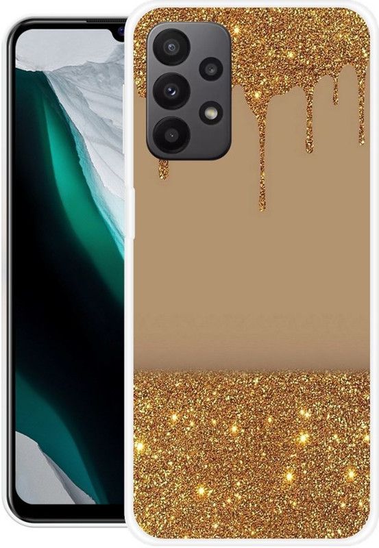PAEDICON Back Cover for Samsung Galaxy A23  (Brown, Gold, Grip Case, Silicon)