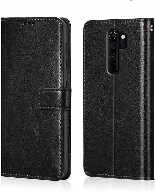 AutoPack Wallet Case Cover for Redmi Note 8 Pro  (Black, Grip Case, Pack of: 1)