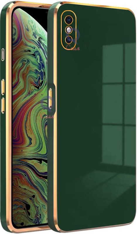 Qcase Back Cover for Apple iPhone XS Max  (Green, Camera Bump Protector, Silicon, Pack of: 1)