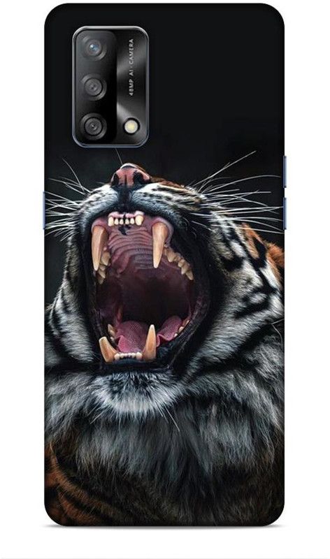 SmashItUp Back Cover for Oppo F19 Tiger / Animal  (Multicolor, Hard Case)