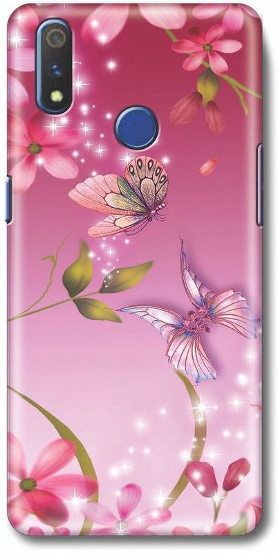 Zappy Back Cover for Realme 3, Realme 3i  (Pink, Green, Hard Case)