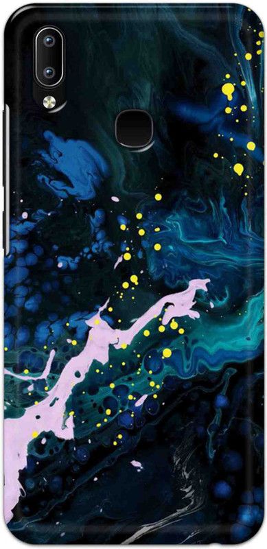 NDCOM Back Cover for Vivo Y93 Color Art Blue Printed  (Multicolor, Hard Case, Pack of: 1)