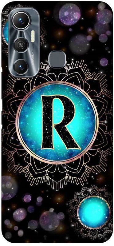 FIKORA Back Cover for Infinix Hot 11, X662, R, NAME, LETTER, ALPHABET  (Blue, Hard Case, Pack of: 1)