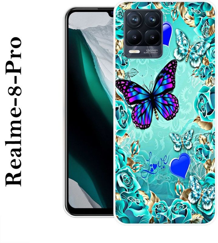 BAGRA Back Cover for Realme 8 Pro  (Blue, Grip Case, Silicon)