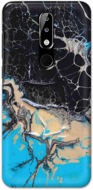 NDCOM Back Cover for Nokia 5.1 Plus Abstract Paint Printed  (Multicolor, Hard Case, Pack of: 1)