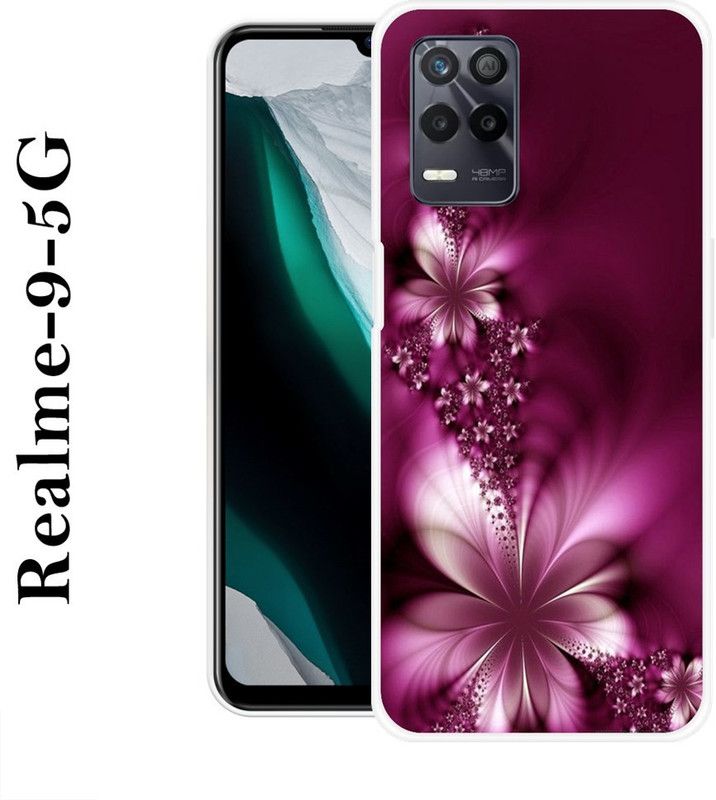 Sswastik Back Cover for Realme 9 5G  (Purple, White, Grip Case, Silicon)