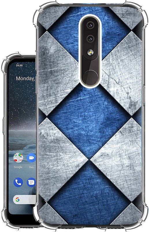 Snazzy Back Cover for Nokia 4.2  (Blue, Shock Proof, Silicon, Pack of: 1)