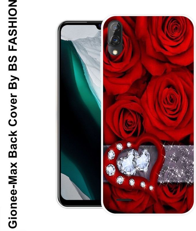 BSRAJ Back Cover for Gionee Max  (Red, Silver, Grip Case, Silicon)