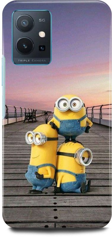 FIKORA Back Cover for OPPO K10, CPH2373, MINIONS, CARTOON, FUNNY, EMOJI  (Yellow, Hard Case, Pack of: 1)