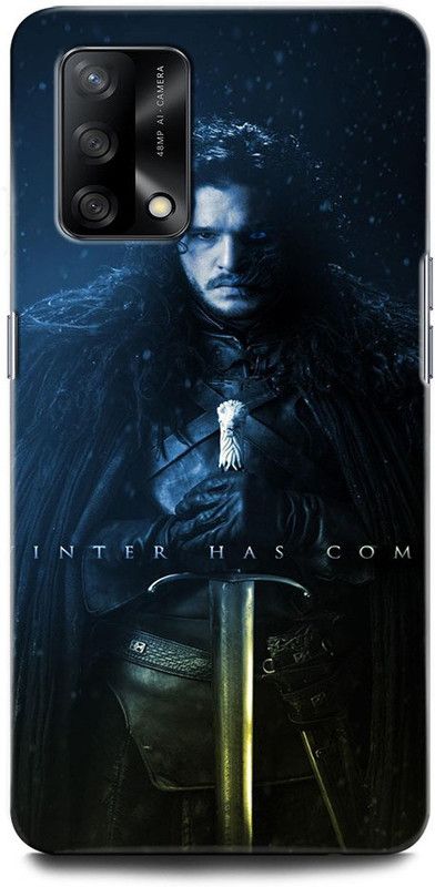 ORBIQE Back Cover for OPPO F19 CPH2219 GAMEOFTHRONES, STARK, WINTER, WINTER IS COMING  (Multicolor, Hard Case, Pack of: 1)