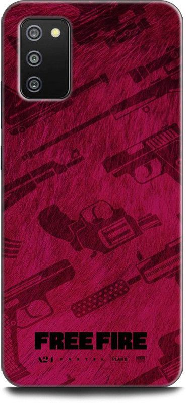 INDICRAFT Back Cover for SAMSUNG Galaxy F02s GUNS, BULLETS, FREE FIRE, ABSTRACT, TEXTURE  (Multicolor, Dual Protection, Pack of: 1)