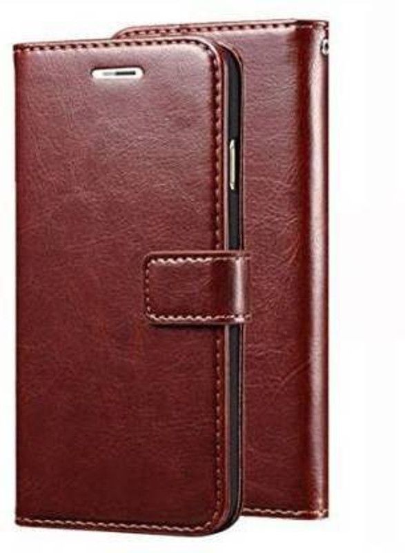 Express Delivery Flip Cover for Redmi 9A  (Brown)