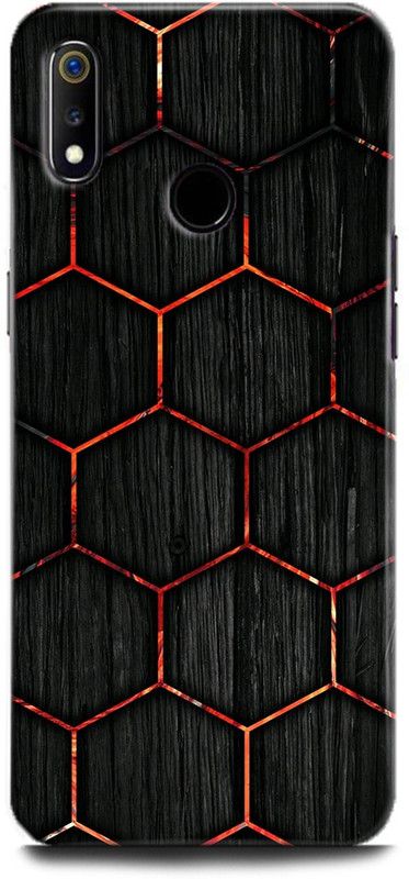 Afterglow Back Cover for Realme 3i HEXAGONS, TILES, WOODEN, GRAY, ART  (Multicolor, Shock Proof, Pack of: 1)