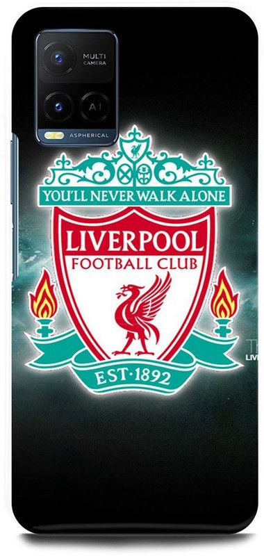 FIKORA Back Cover for Vivo Y33s, V2109, LIVERPOOL SLOGAN, LOGO, FOOTBALL, YOUWILLNEVERWALKALONE  (Multicolor, Hard Case, Pack of: 1)