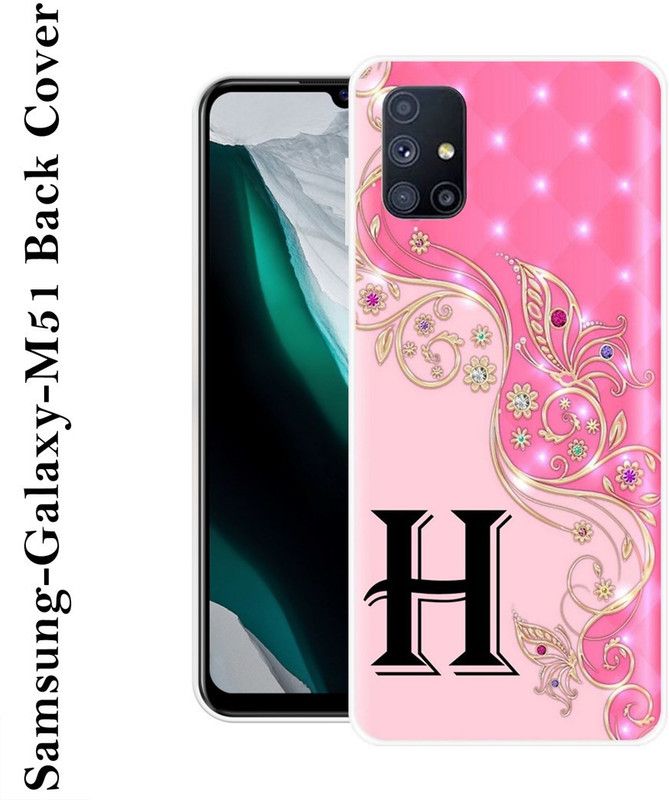 SHIVKUDI Back Cover for Samsung Galaxy M51  (Pink, Black, Grip Case, Silicon)