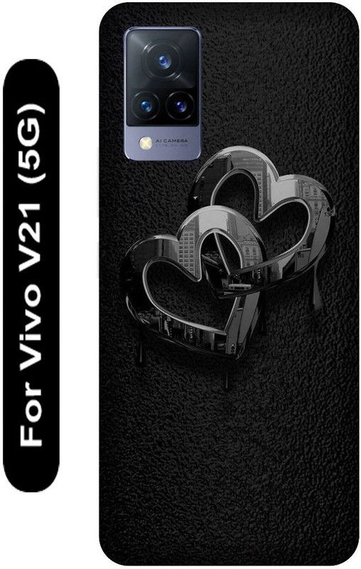 SSMORYA Back Cover for Vivo V21 5G, Love Heart Printed  (Multicolor, Hard Case, Pack of: 1)
