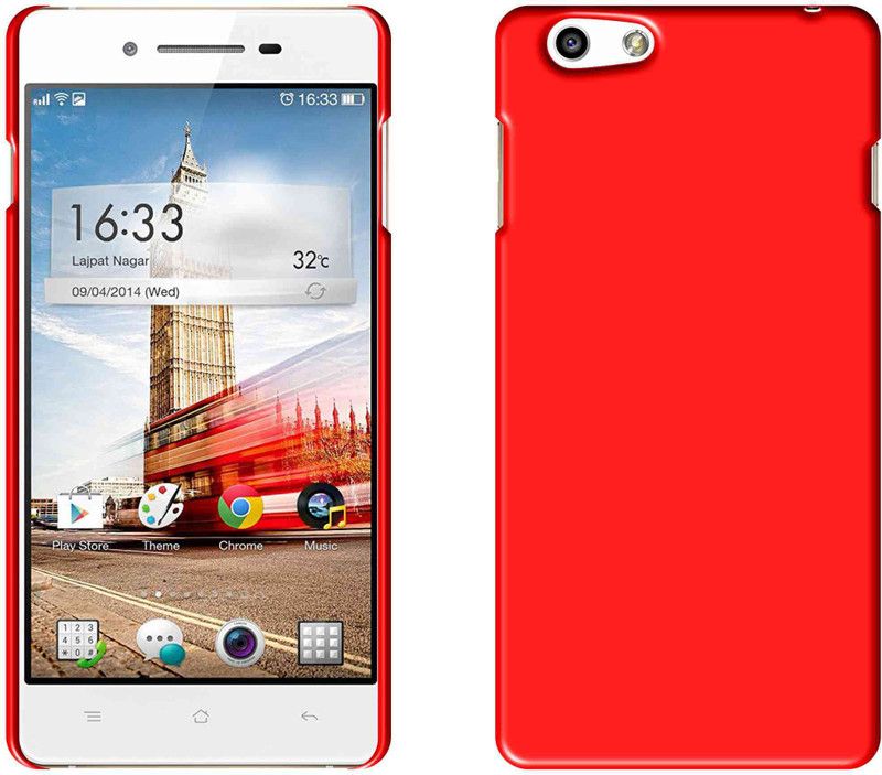 Case Designer Back Cover for Oppo R1  (Red, Grip Case, Pack of: 1)