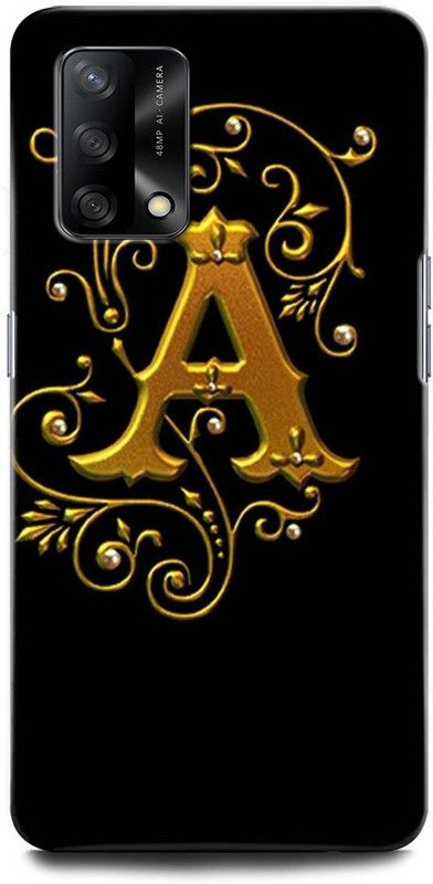 ORBIQE Back Cover for OPPO F19 CPH2219 A, A LETTER, A ALPHABET, DESIGN  (Multicolor, Hard Case, Pack of: 1)