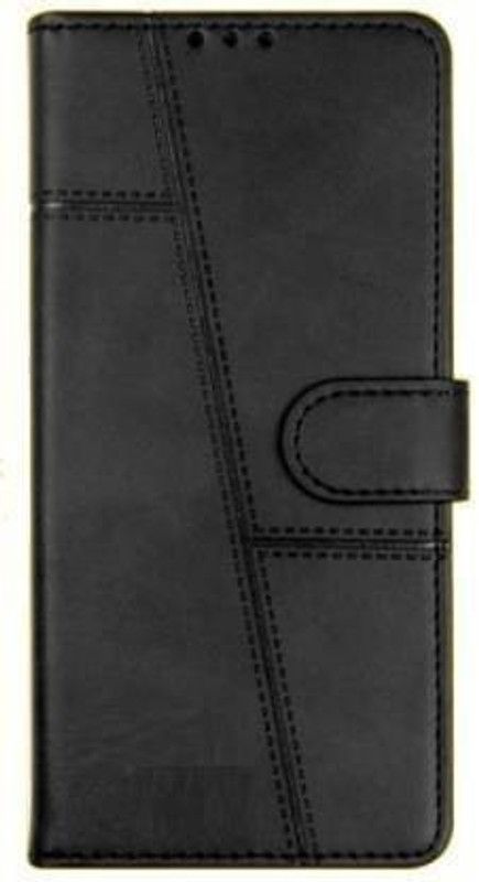 NIMMIKA ENTERPRISES Flip Cover for samsung galaxy a51 flip cover  (Black, Dual Protection, Pack of: 1)