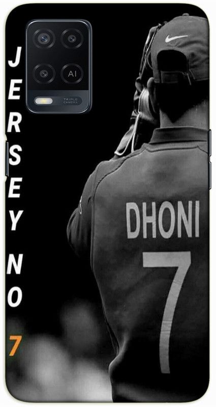 iprinto Back Cover for Oppo A54 4G Ms Dhoni Sports Back Cover  (Black, Hard Case)
