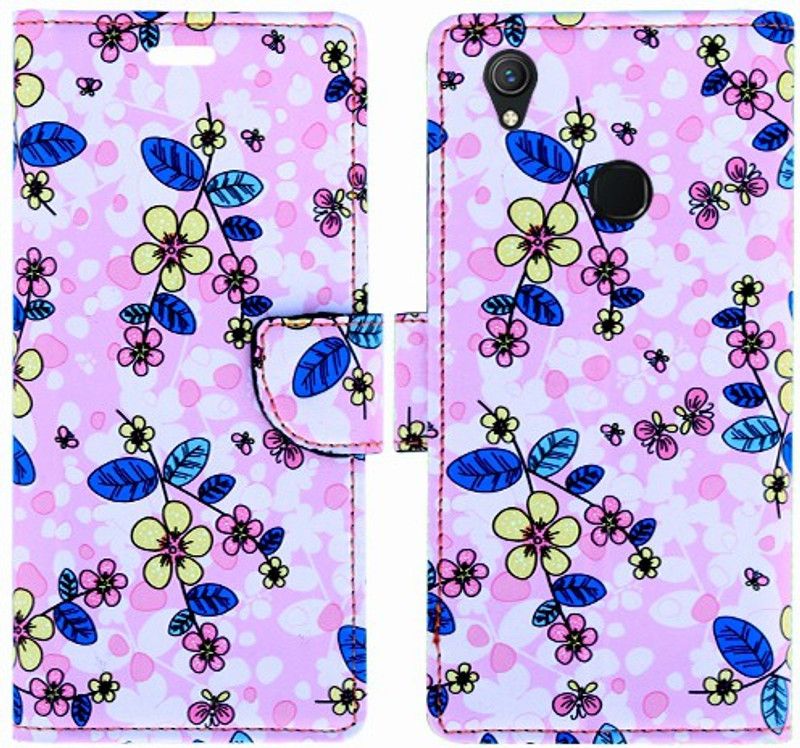 Mxkart Flip Cover for Vivo Y1s 2021  (Pink)
