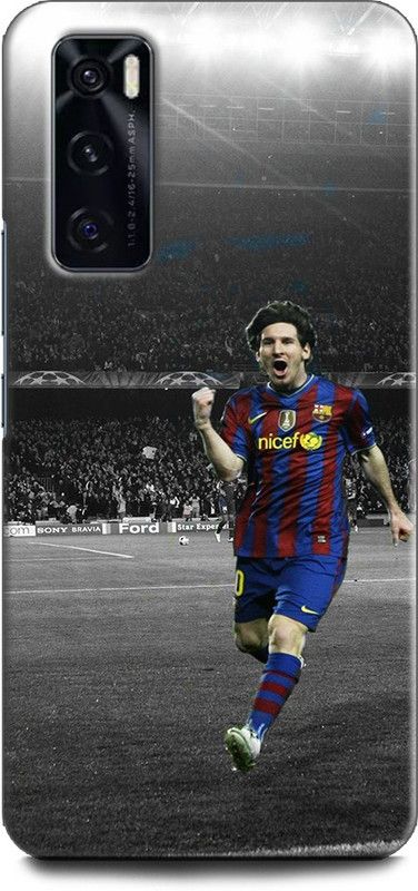 Afterglow Back Cover for Vivo V20 SE LIONE MESSI, FOOTBALL, MESSI 10, BARCELONA, JERSEY, SPORTS  (Multicolor, Shock Proof, Pack of: 1)