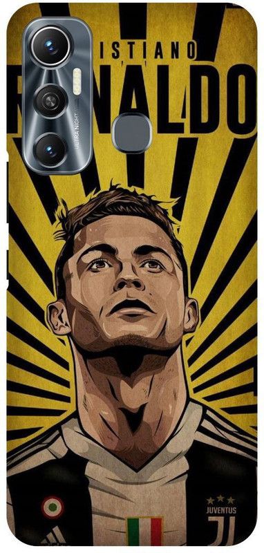 FIKORA Back Cover for Infinix Hot 11, X662, CRISTIANO, RONALDO, CR7, REAL, MEDRID  (Yellow, Hard Case, Pack of: 1)