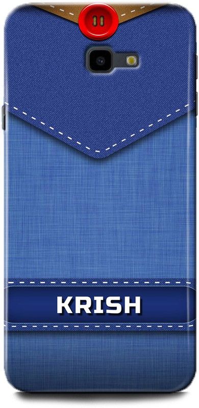 WallCraft Back Cover for SAMSUNG Galaxy J4 Plus KRISH NAME, K LETTER, BLUE, JEANS, ALPHABET, DESIGN  (Multicolor, Dual Protection, Pack of: 1)