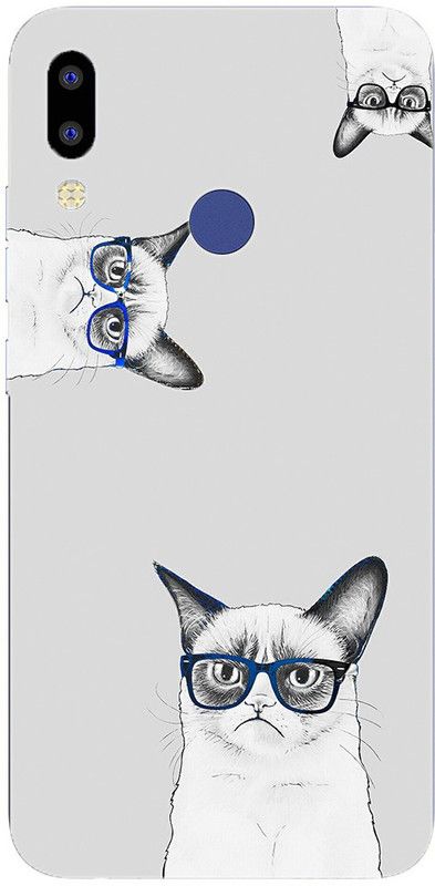 METOO Back Cover for Tecno id3k, Cute Cat Design Back Cover_Print_325  (Multicolor, Dual Protection, Silicon, Pack of: 1)