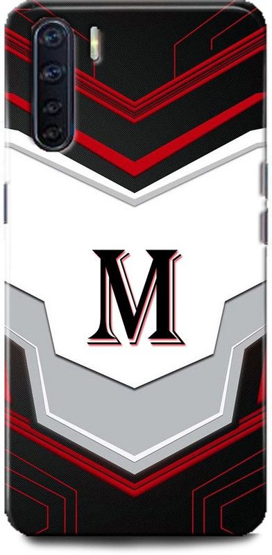 Afterglow Back Cover for Oppo F15 M, M LETTER, M NAME, M ALPHABET, ALPHABET  (Multicolor, Shock Proof, Pack of: 1)