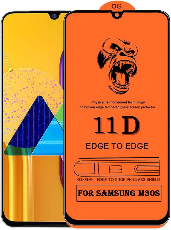 9H Edge To Edge Tempered Glass for Samsung Galaxy M30S (Premium_11D)  (Pack of 1)