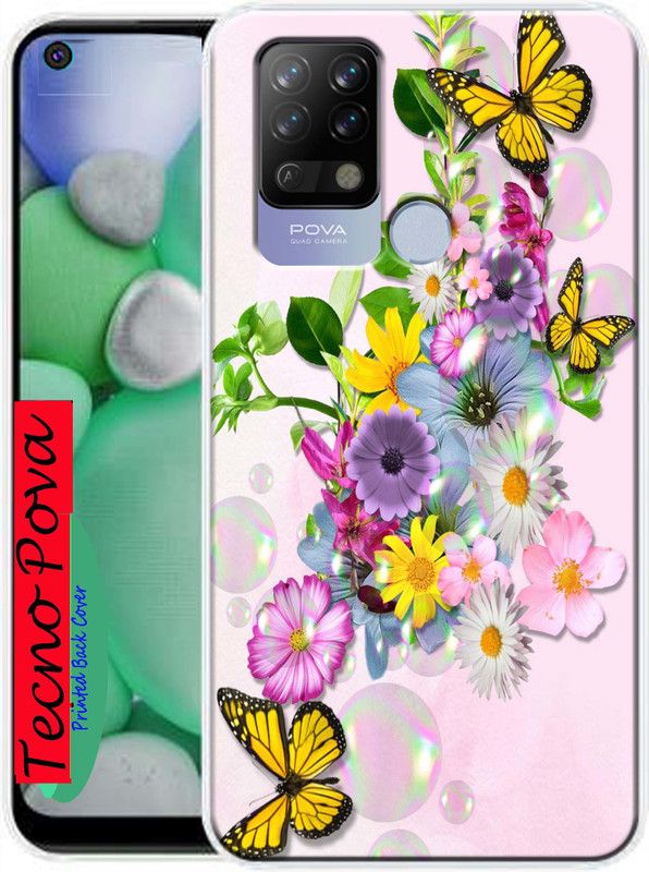 KENTAROELENE Back Cover for Tecno Pova /Tecno Pova Back cover  (Multicolor, Dual Protection, Silicon)