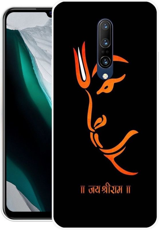 Krtagy Back Cover for OnePlus 7 Pro  (Black, Orange, Dual Protection, Silicon, Pack of: 1)