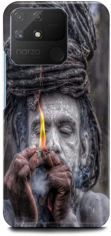 Dimora Back Cover for realme Narzo 50A, MAHAKAL OM SHIVJI BHOLENATH DAMRUMAN  (Grey, Hard Case, Pack of: 1)