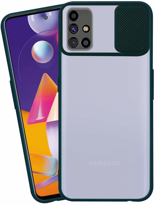 Shining Stars Bumper Case for Samsung Galaxy A31  (Green, Camera Bump Protector, Pack of: 1)